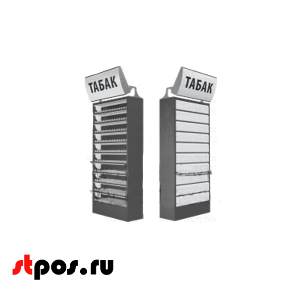 00_Шкаф для сигарет (мет.) с синхронизированными створками+подсветка+эл замок