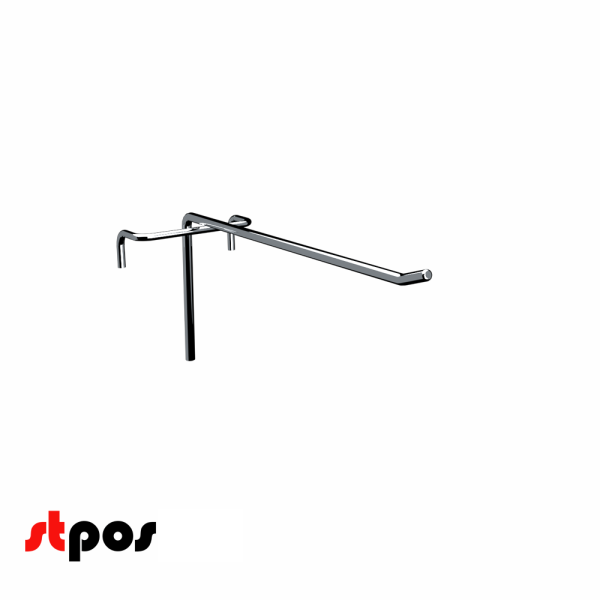 00_Крючок на решетку одинарный 150 мм, покрытие цинк-хром, d5, шаг 50