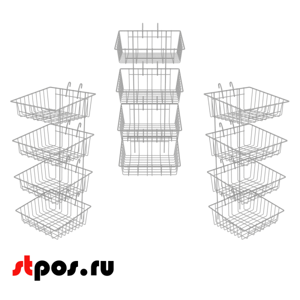 00_Блок мастер 4 корзины RAL 9006 (серый)