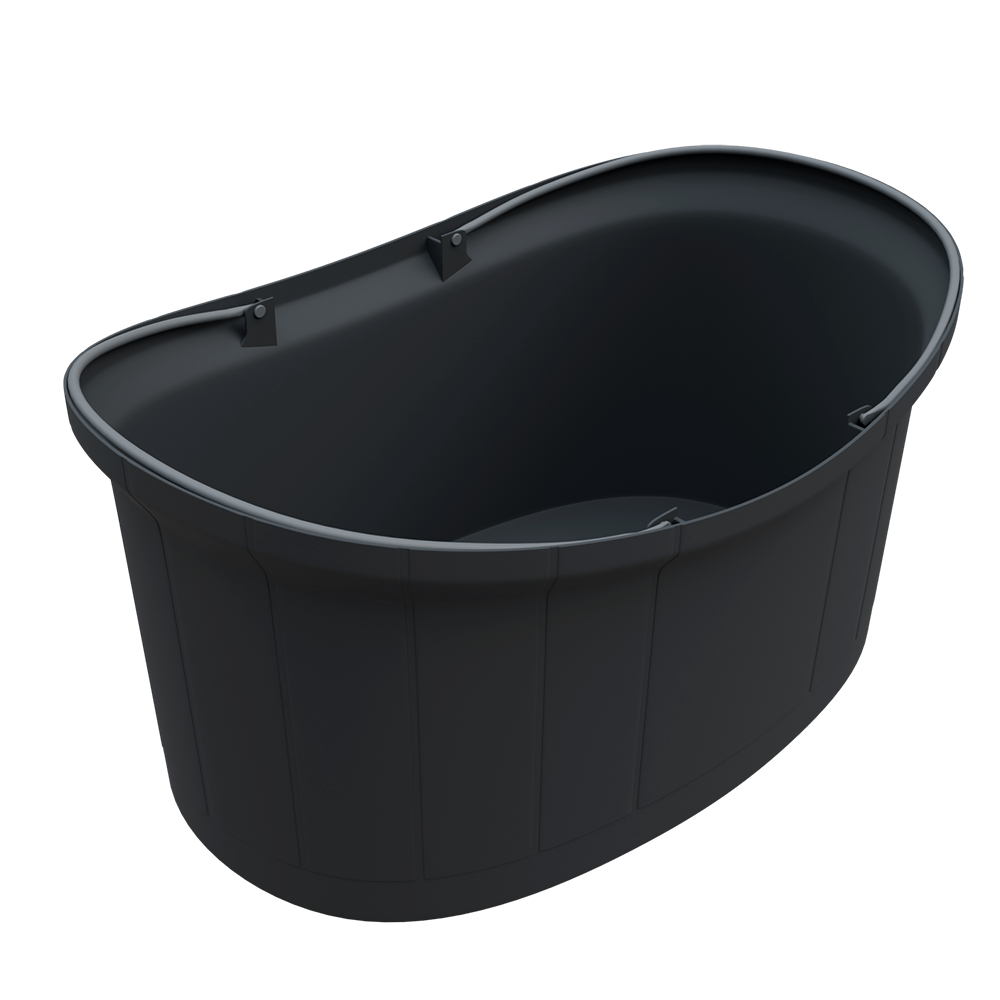 sk_1Корзина покупательская пластиковая с двумя пластиковыми ручками (покраска под алюминий) DELUX 12л, RAL9004, Черный