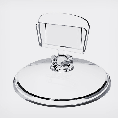 01_Ценникодержатель на круглой подставке BASE-CLIP ножка 0 мм, Прозрачный