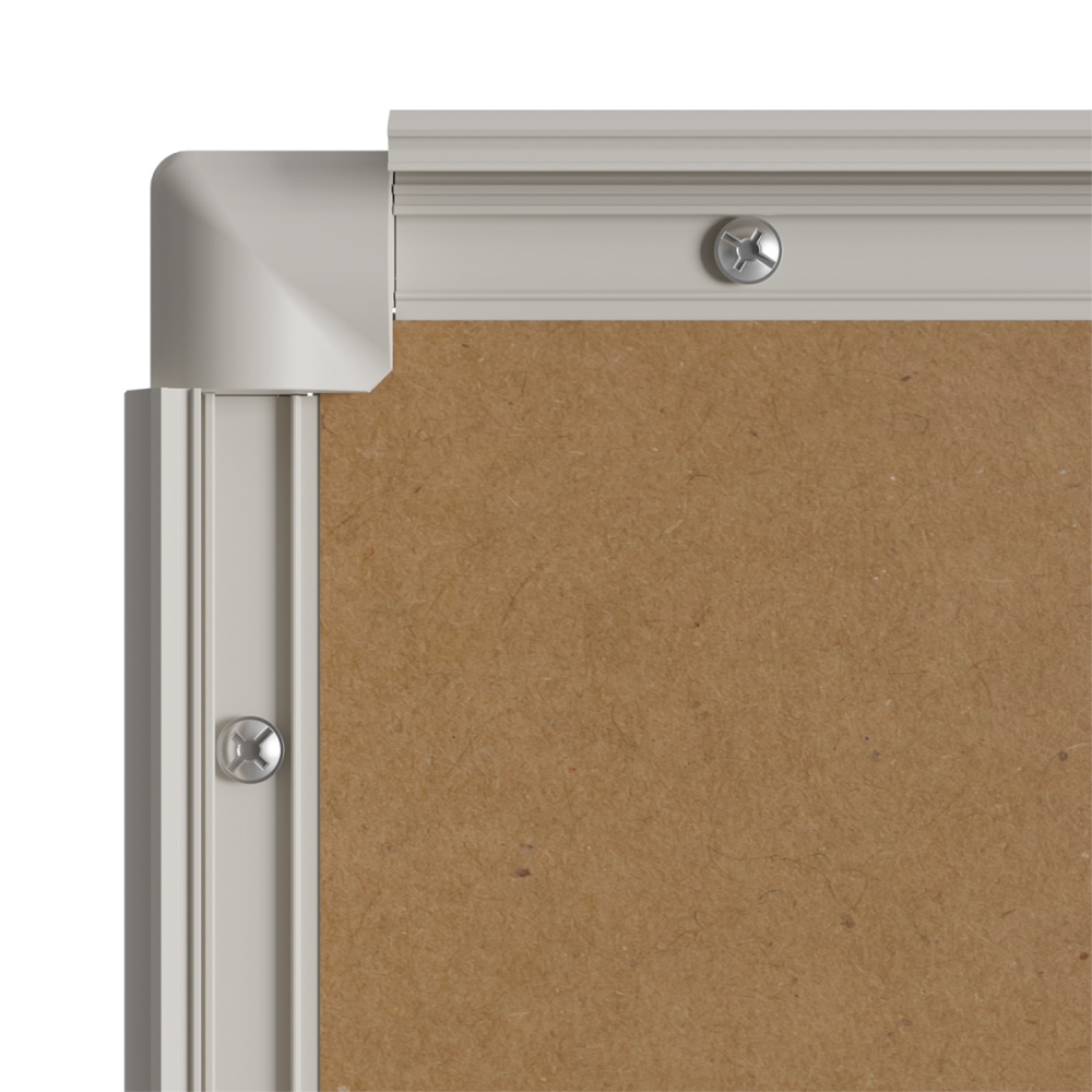 11_Пластиковая клик-рамка PCF-25, прямой угол, профиль 25мм, формат А4, Серый