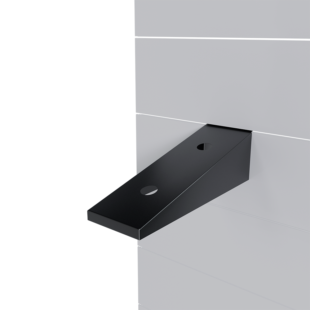 01_Держатель для 2-х смесителей для экономпанели, 411х123х134 мм, сталь 1,2мм,RAL9005,Черный