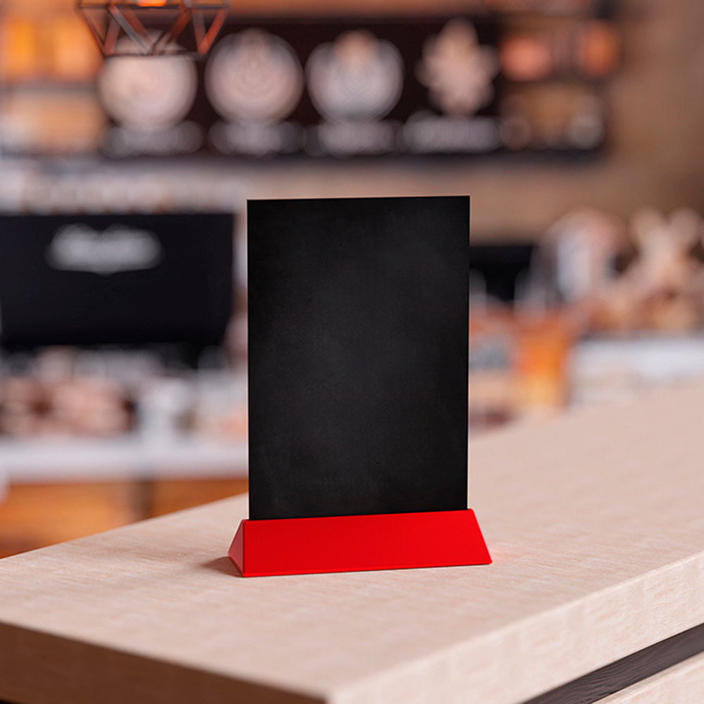 00_Доска меловая ДВУСТОРОННЯЯ толщина 3мм, PVC-BB, формат А5, 235х148мм, цвет черный