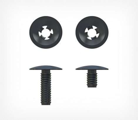 02_Пластиковый винт-заклепка QUICK LOCK, 8, 16 мм Черный