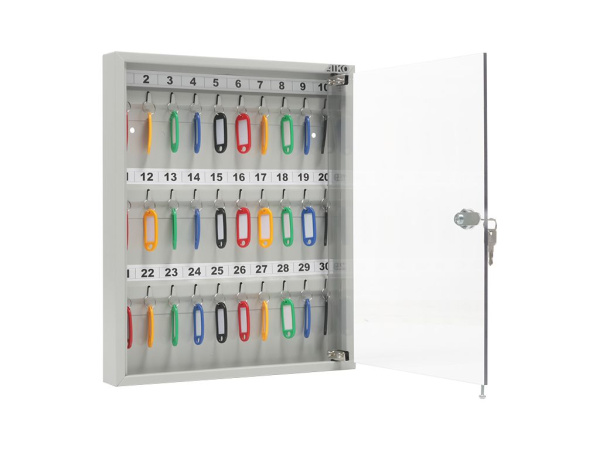 01_Ключница металлическая KEY-30 G, высота 402 мм, ширина 367 мм, глубина 40 мм, цвет серый