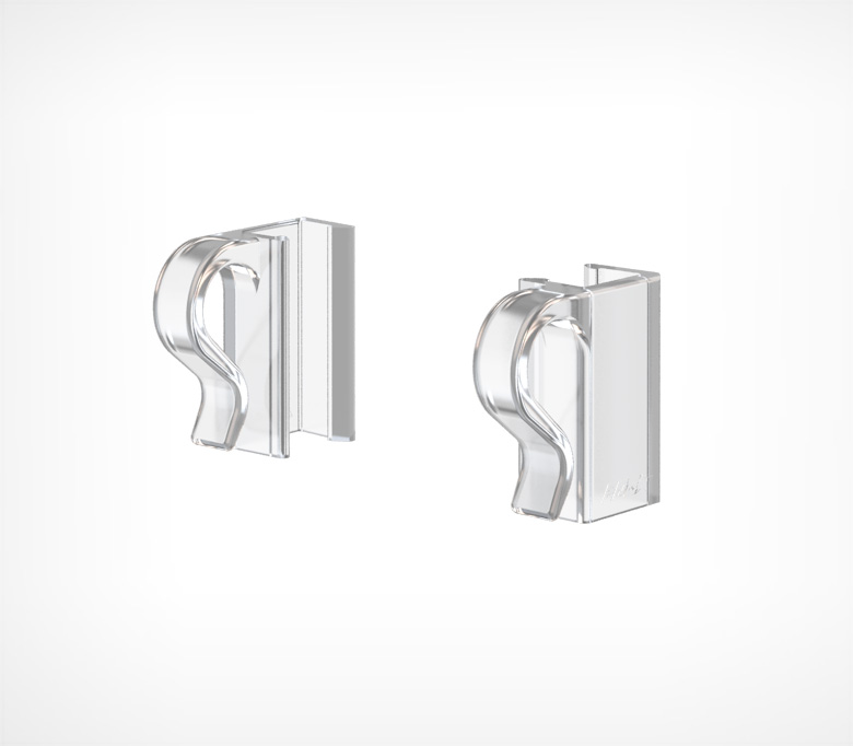 01_Клипса для крепления пластиковых рамок на проволочные полки, корзины,