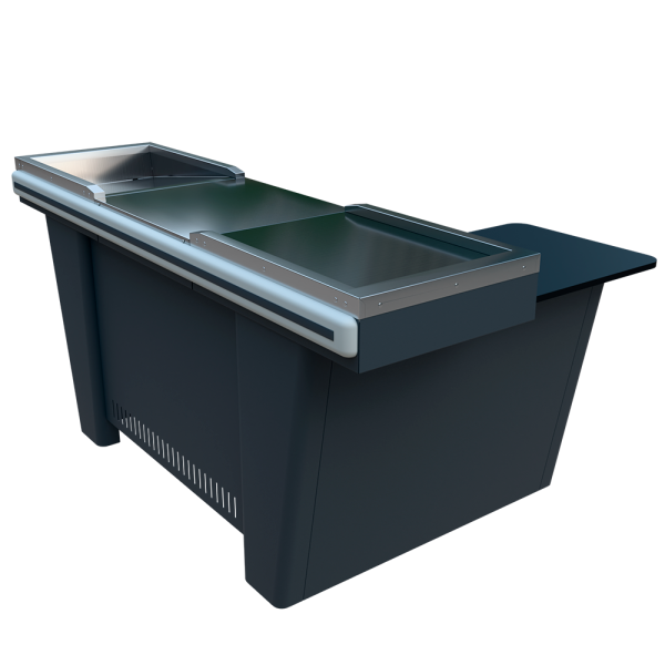 sk_1_Кассовый бокс Stream M-150N v3.0 (шлиф.нерж,вырезы под ДЯ,МК 2Т,глубокий накоп)RAL7016, Серый, левый