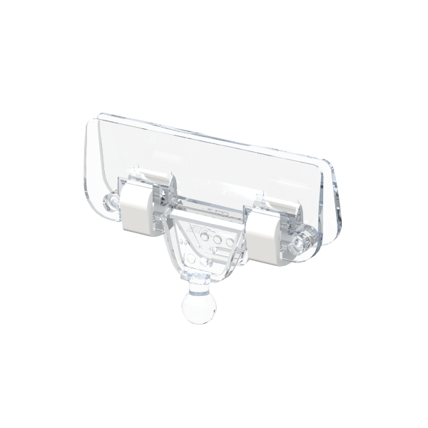 sk_Зажим узкий 55мм для шарнирного ценникодержателя CARDCLAMP-SLIM 55мм, Прозрачный