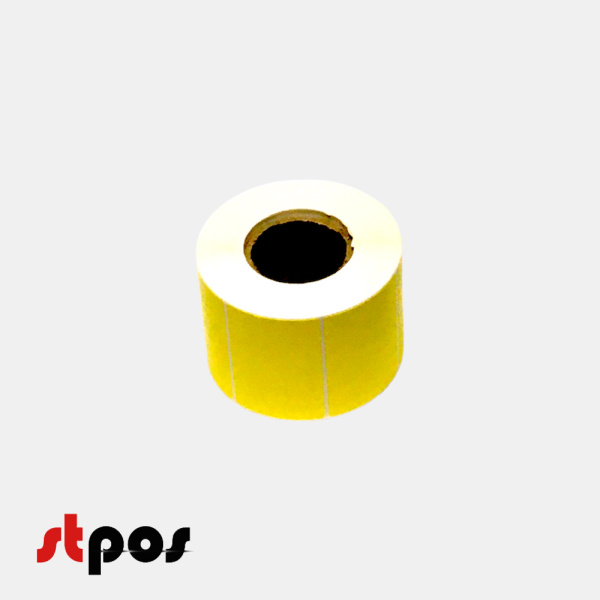 00_ЦВЕТНАЯ термоэтикетка 58х40х700 (58х40, 700шт, вт.40мм), 1 цвет, Желтая