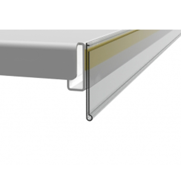 01_Ценникодержатель полочный самоклеящийся DBR39, длина 1000мм, ВСПЕНЕННЫЙ СКОТЧ, Прозрачный цвет 01_Ценникодержатель полочный самоклеящийся DBR39, длина 1000мм, ВСПЕНЕННЫЙ СКОТЧ, Прозрачный цвет