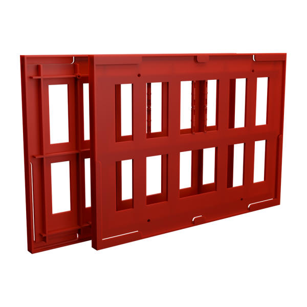 sk_Комплект из 2-х пластиковых рамок на покупательскую тележку TF-A4, Красный