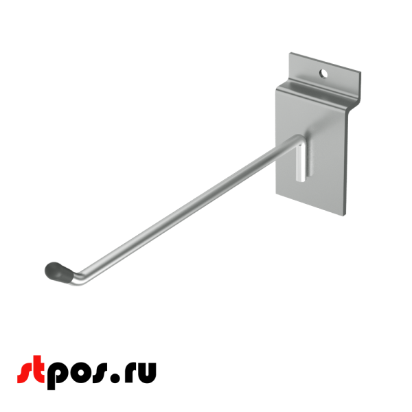 02_Крючок для экономпанели одинарный 150мм, d4, хром