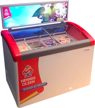 холодильный ларь с экраном