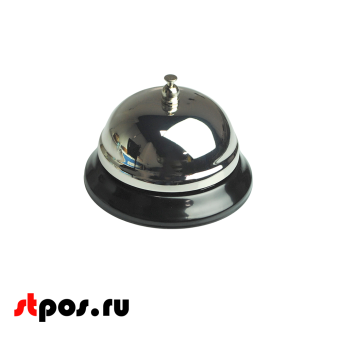 00_Звонок барный, диаметр 85 мм, цвет серебряный