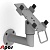 Кронштейн-подставка для пин-пада универсальная с вертикальым креплением угловая, Муар, RAL9006 Серый