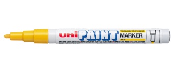 1_Маркер-краска PAINT PX-21 для письма по любой поверхности,толщина линии 0,8-1,2 мм,овальный,ЖЕЛТЫЙ