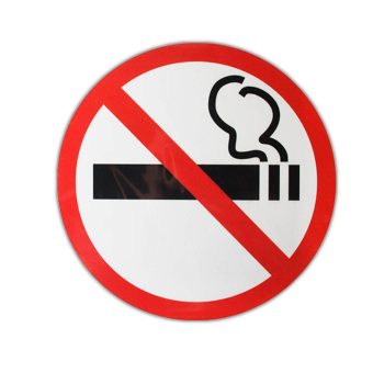 Наклейка Не курить, круг d150