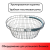 11_Корзина покупательская металлическая КРУГЛАЯ, хромированная 23 л, ручка Серая