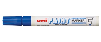1_Маркер-краска PAINT PX-20 для письма по любой поверхности,толщина линии 2,2-2,8мм,овальный,СИНИЙ
