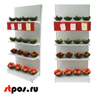 11_Прайсборд пластиковый для размещения ценников и постеров А4, А5 PRICEBOARD A5, 1200мм, Красный