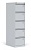 Картотечный металлический шкаф 1645x465x630мм для хранения документов КР-5, RAL7035, Серый