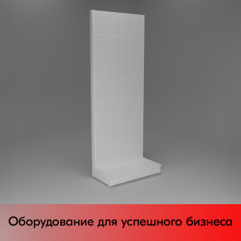 01_НАБОР Стеллаж 25 70 ПЕРФОРИРОВАННЫЙ пристенный2600х1000хо500, 1 полка + плинтус, RAL9016, Белый