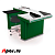 Кассовый бокс Stream-XL-200 v3.0 (шлиф.нерж., вырезы ДЯ FT, широкий накопит),RAL6029,Зеленый,Левый