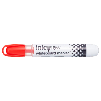 НАБОР Маркеров на водной основе для белой доски InkView PWB-202 (стираемые, с индикатором уровня чернил), пулевидный наконечник 0,8-2,2мм, Красный - 3 шт
