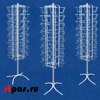 00_Стойка вращающаяся трехгранная 48 карманов для CD/DVD