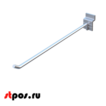 00_Крючок для экономпанели одинарный 300мм, d6, цинк-хром, УСИЛЕННЫЙ