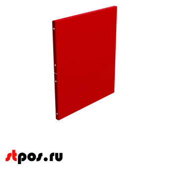 00_Защитный экран для кассового бокса МИНИМАРКЕТ PLUS (2 панели), RAL3020, Красный