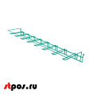 Гребенка язычковая 8 крючков с ценникодержателем RAL 6018 (светло-зеленый)