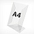 Универсальный держатель информации из акрила L-образный, формат A4