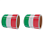 НАБОР Рулон этикетки самоклеящиеся, Флаг Италии, 20х30мм (250 шт) - 2 рулона