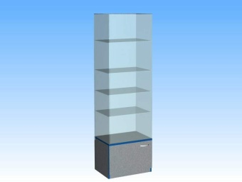Витрина стеклянная ВСТ-4П (500х500х2200 мм), 4 полки_1