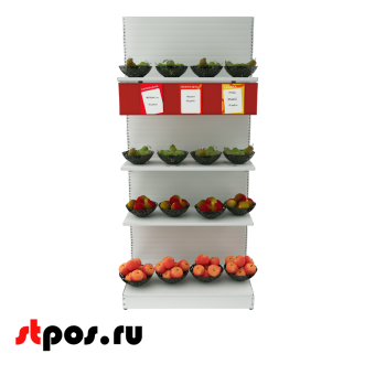 10_Прайсборд пластиковый для размещения ценников и постеров А4, А5 PRICEBOARD A5, 1200мм, Красный
