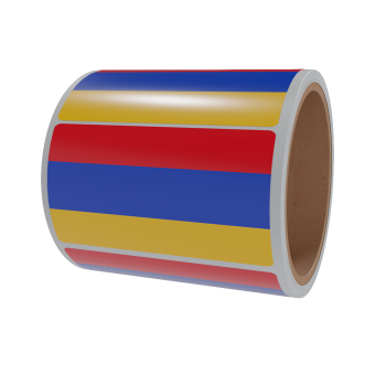 sk_Рулон этикетки самоклеящиеся, Флаг Армении, 20х30мм, 250шт в рулоне