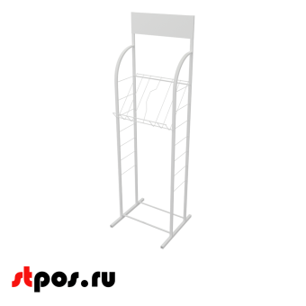 00_Стенд 2А4 с 1 полкой, RAL9016, Белый