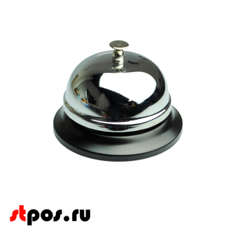 00_Звонок барный, диаметр 100 мм, цвет серебряный