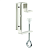 Струбцина CLAMP HOLDER-L90 с вертикальным П-держателем вывесок и отгибом
