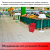 11_Корзина-тележка пластиковая 4 колеса, фиксированная черная ручка, 65л, Красная