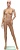 Манекен женский пластиковый стоящий F-4, рост 173см (83-62-86) с макияжем, без парика, телесный