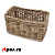 Корзина прямоугольная из ротанга 290х150х200, Серая