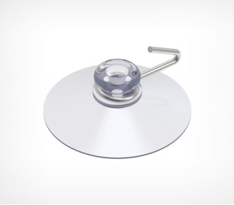 01_Присоска силиконовая с металлическим крючком SC-MH диаметр 30 мм, Прозрачный