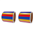 НАБОР Рулон этикетки самоклеящиеся, Флаг Армении, 20х30мм (250шт) - 2 рулона