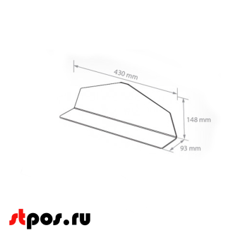 04_Разделитель на L-образном основании DIV-L-SLIM, 430х148х93мм, Прозрачный
