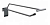 Крючок для штанги 30х15 (профиль) одинарный с ценникодержателем, 400мм, покрытие хром, d6