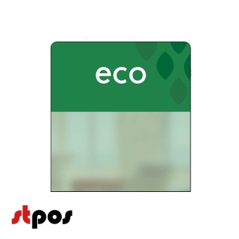 00_Шелфстоппер STPOS ромб из ПЭТ 0,3мм в ценникодержатель, 70х75 мм eco, зеленый тон