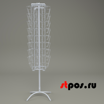 00_Буклетница вращающаяся 32 ячейки а4